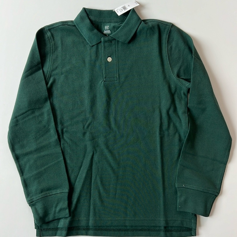 Gap kids long sleeve cotton polo